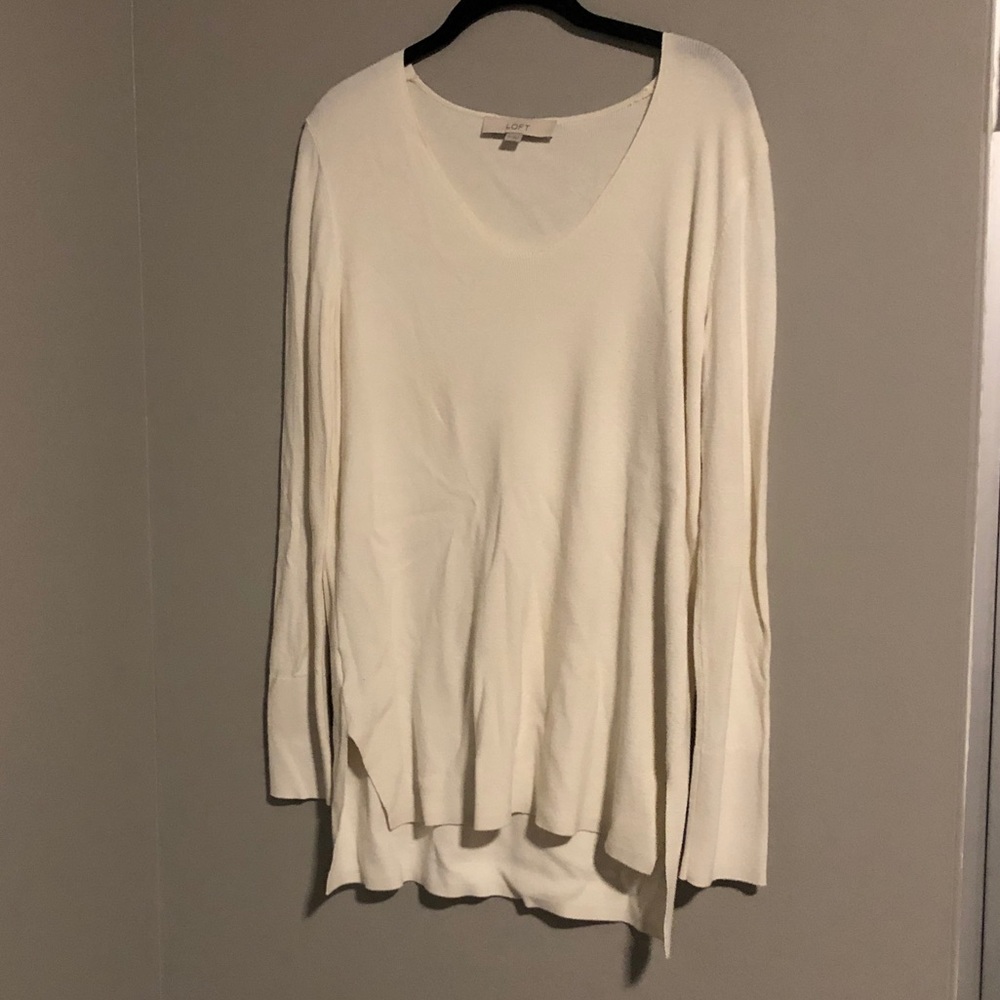 White LOFT sweater